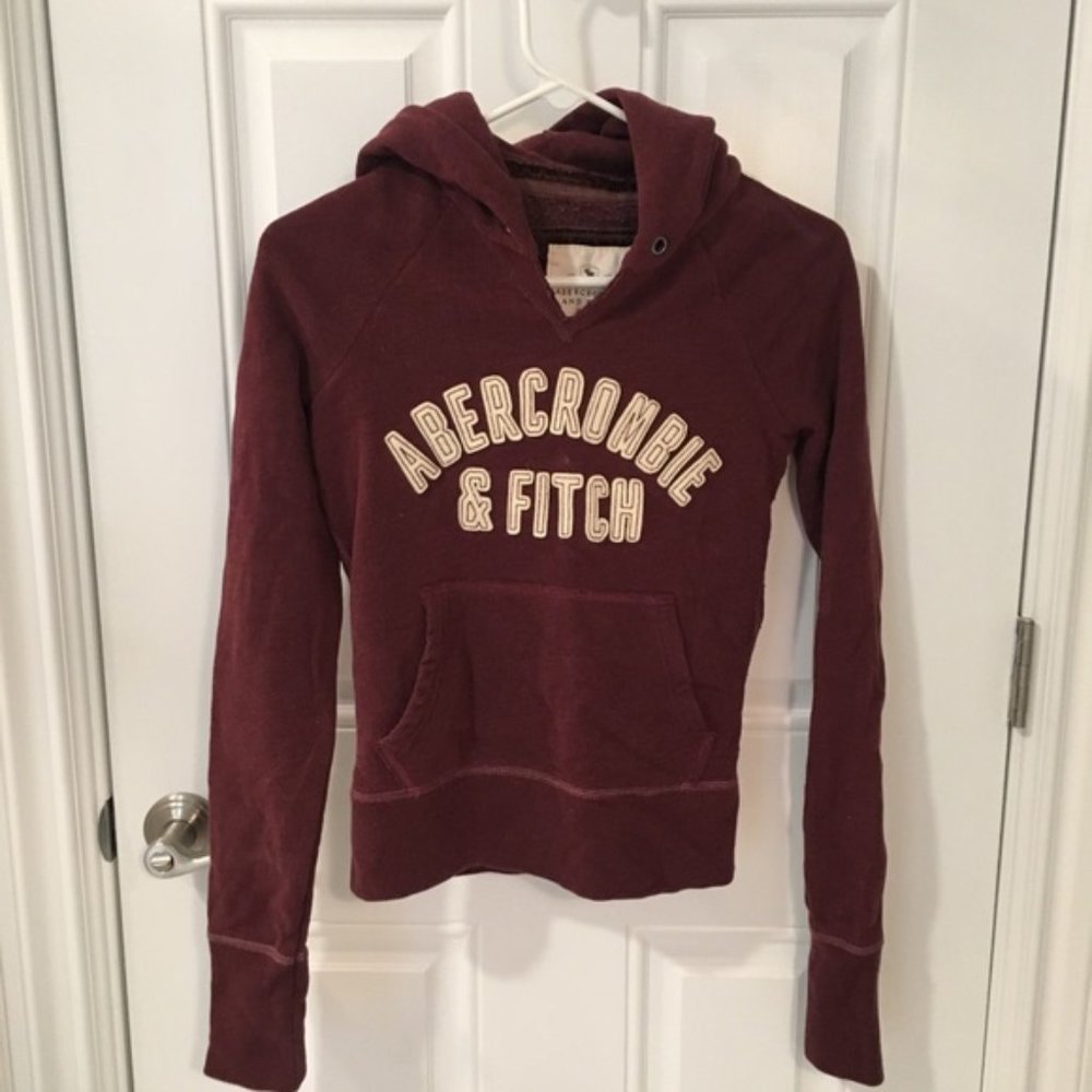 ABERCROMBIE & FITCH Signature Maroon Hoodie SMALL